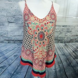 HeartSoul Multicolor Patterned Tank Top Size Large
